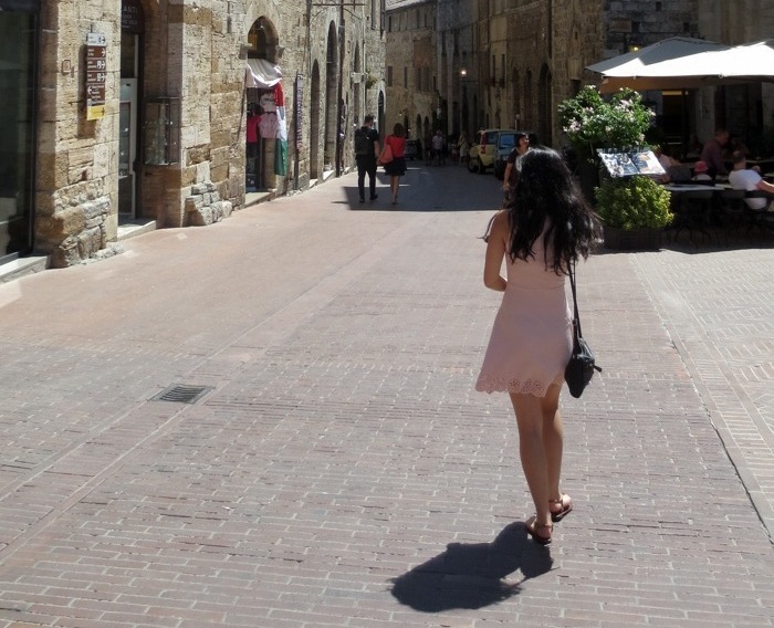 Walking through the streets of San Gimignano