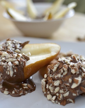 milk chocolate pears