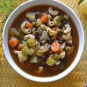 A Veggie Packed Minestrone-Soup
