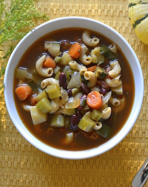 A Veggie Packed Minestrone-Soup