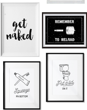 10 funny (yet classy) prints for your bathroom