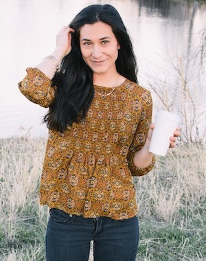 mustard patterned top